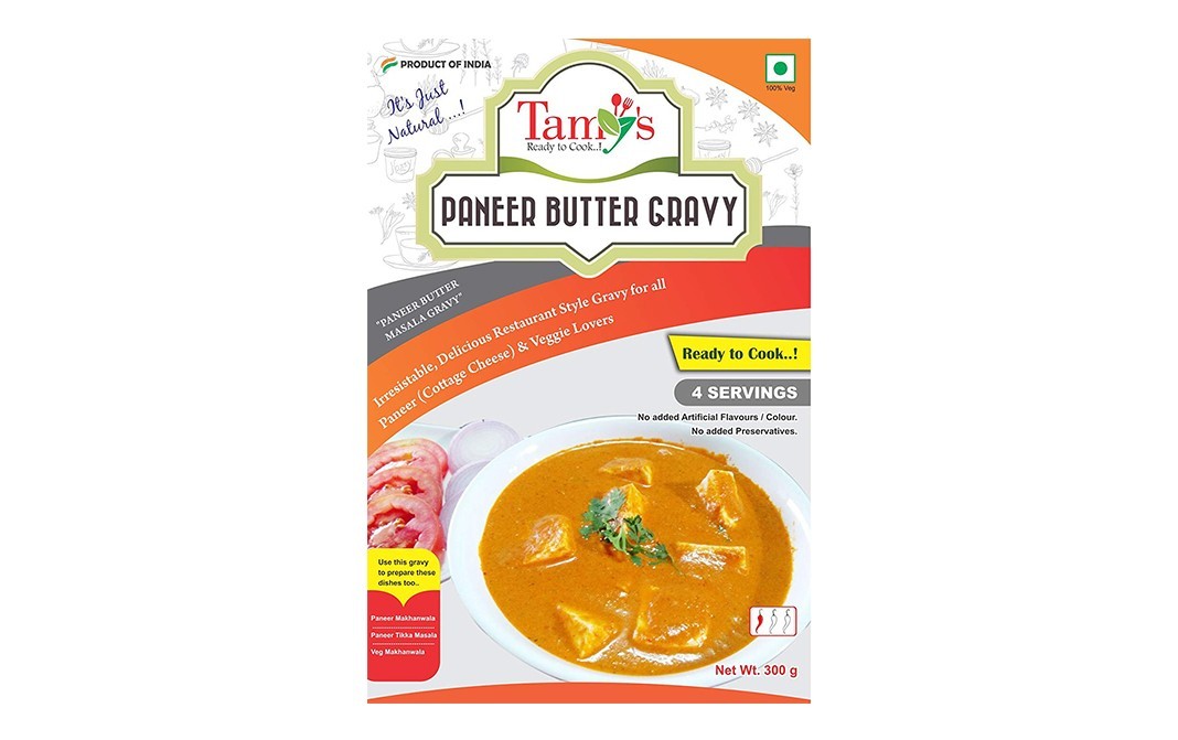 Tamy's Paneer Butter Gravy    Pack  300 grams